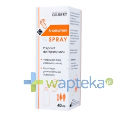 LABORATOIRES GILBERT A-CERUMEN Spray preparat do higieny uszu płyn 40ml