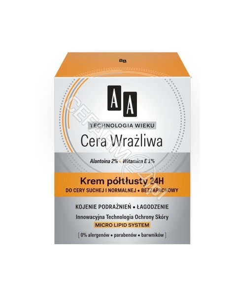 OCEANIC Aa cera wrażliwa - krem półtłusty do cery suchej i normalnej 50 ml