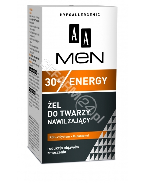 OCEANIC Aa men energy 30+ - nawilżający żel do pielęgnacji twarzy 30+ 50 ml