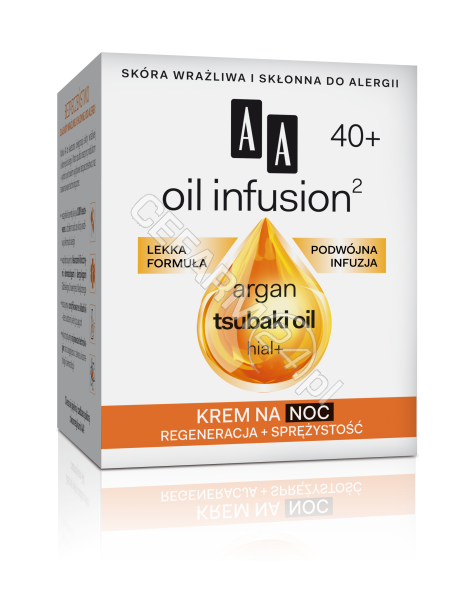 OCEANIC AA Oil Infusion 40+ krem na noc REGENERACJA + SPRĘŻYSTOŚĆ 50 ml