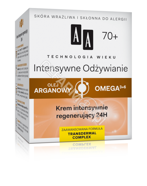 OCEANIC AA Technologia Wieku Intensywne Odżywienie 70+ krem intensywnie regenerujący 24h 50 ml