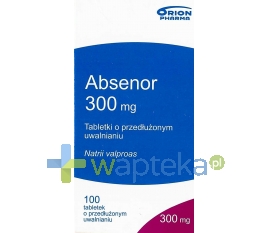 ORION CORPORATION Absenor tabletki o zmodyfikowanym uwalnianiu 300mg 100 sztuk