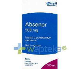 ORION CORPORATION Absenor tabletki o zmodyfikowanym uwalnianiu 500mg 100 sztuk