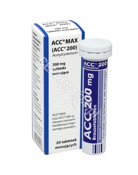 FORFARM Acc Max 200 mg x 20 tabl musujących (import równoległy - Forfarm)