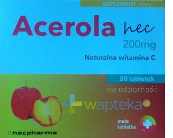 HECPHARMA Acerola 200mg hec 50 sztuk