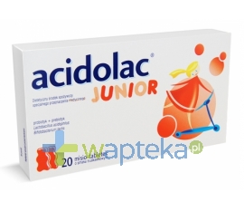 MEDANA PHARMA SPÓŁKA AKCYJNA ACIDOLAC Junior misio tabletki smak truskawkowy 20 tabletek