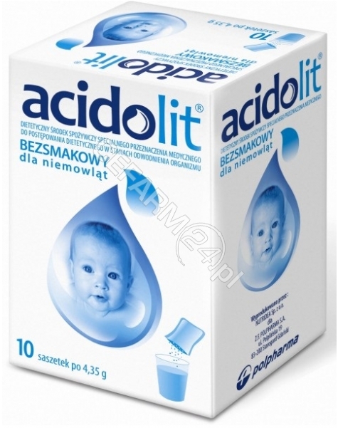 POLPHARMA Acidolit bezsmakowy dla niemowląt x 10 sasz po 4,4g