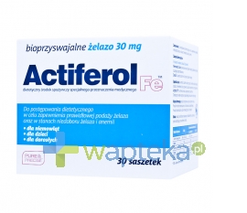 SEQUOIA SP. Z O.O. Actiferol Fe 30 mg 30 saszetek - Krótka data ważności - do 31-12-2015