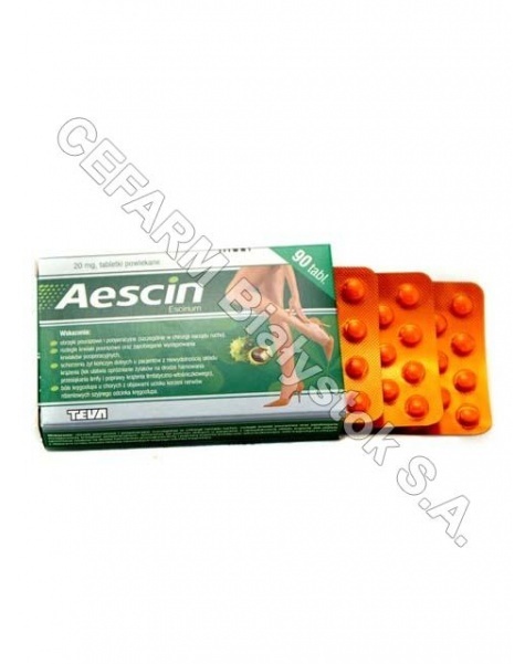 TEVA KUTNO Aescin 20 mg x 90 tabl powl