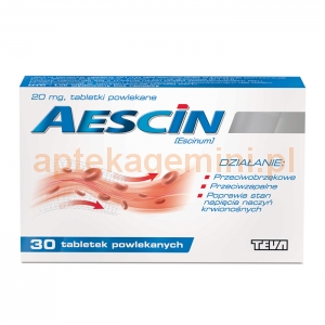 TEVA Aescin 20mg, 30 tabletek