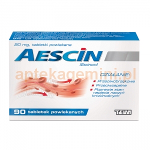 TEVA Aescin 20mg, 90 tabletek