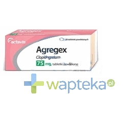 ACTAVIS GROUP PTC EHF Agregex 75mg tabletki powlekane 28 sztuk