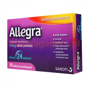 SANOFI Allegra 120 mg, 10 tabletek