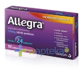 SANOFI AVENTIS SP. Z O.O. Allegra (Telfast Allergo) 0,12g 10 tab