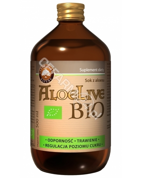 LABORATORIA NATURY SP Z O.O. AloeLive Bio - sok z aloesu 500 ml (data ważności 29.02.2016)