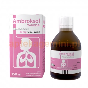TAKEDA Ambroksol, syrop 15mg/5ml, smak malinowy, 150ml