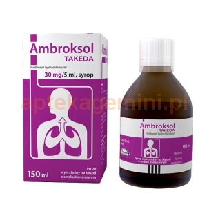 TAKEDA Ambroksol, syrop 30mg/5ml, smak bananowy, 150ml