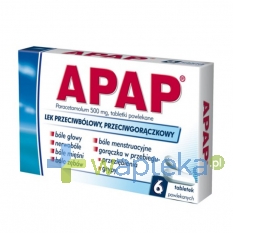 US PHARMACIA SP. Z O.O. Apap 500mg 6 tabletek