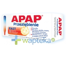 US PHARMACIA SP. Z O.O. Apap Przeziębienie FAST 10 tabletek musujących