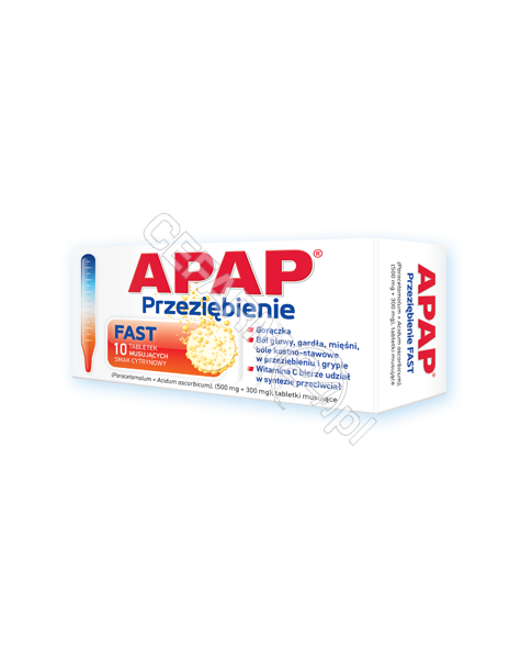 US PHARMACIA Apap przeziębienie fast (Apap c plus) x 10 tabl musujących