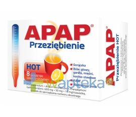 USP ZDROWIE Apap Przeziębienie HOT, 8 saszetek