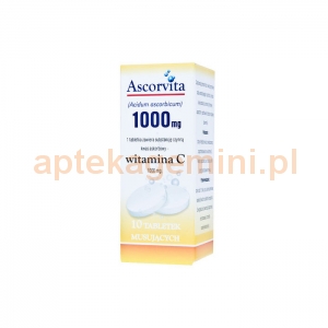 NATUR PRODUKT Ascorvita Witamina C (Additiva) 1000mg, 10 tabletek musujących