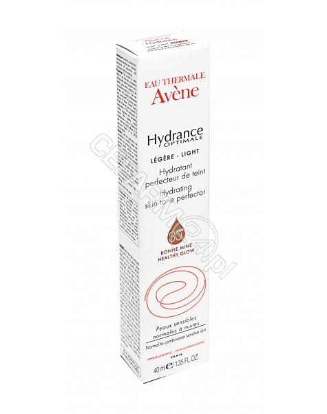 AVENE Avene hydrance optimale legere spf 30 krem nawilżajacy, wyrównujący koloryt skóry do skóry wrażliwej, odwodnionej normalnej i mieszanej 40 ml