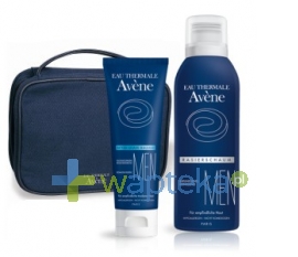 PIERRE FABRE AVENE MEN Pianka do golenia 200ml + Balsam po goleniu 75ml + Kosmetyczka GRATIS