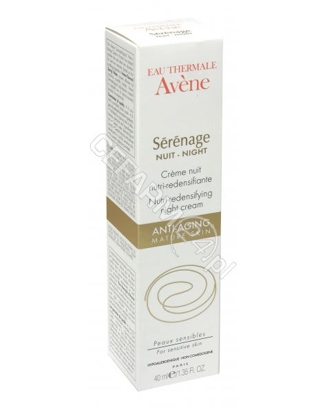 AVENE Avene serenage krem odżywczy przywracający gęstość skóry na noc 40 ml + Avene woda termalna 50 ml