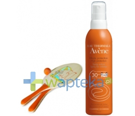 PIERRE FABRE AVENE Spray przeciwsłoneczny dla dzieci SPF30 200ml + PALETKI do gry plażowej GRATIS!