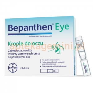 BAYER Bepanthen eye, krople do oczu, 20 sztuk po 0,5ml