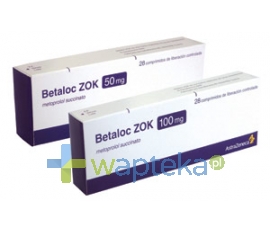 ASTRAZENECA AB Betaloc ZOK 100 tabletki o przedłużonym uwalnianiu 100 mg 28 sztuk