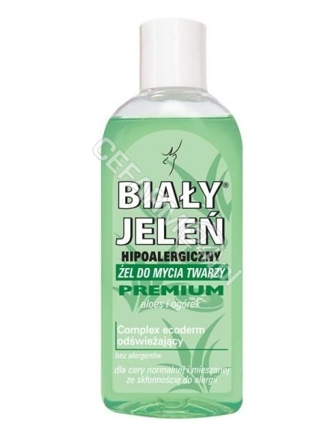 POLLENA OSTRZESZÓW Biały jeleń żel do mycia twarzy premium aloes i ogórek 200 ml