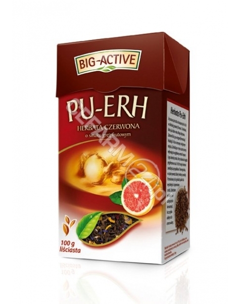 BIO-ACTIVE Big-active pu-erh herbata czerwona o smaku grejpfrutowym 100 g