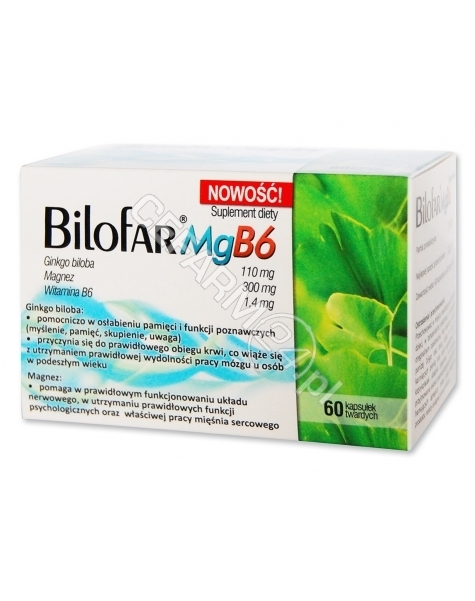 GRAVIS PHARMA Bilofar MgB6 x 60 kaps