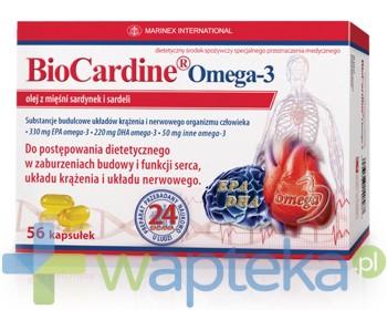 MARINEX INTERNATIONAL SP. Z O.O. BioCardine Omega-3 56 kapsułek