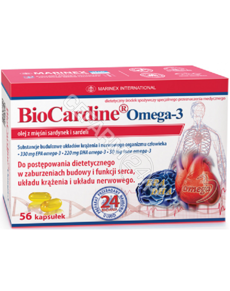 SCANDINAVIAN Biocardine omega-3 x 56 kaps