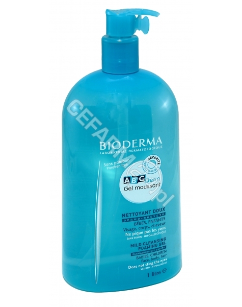 BIODERMA Bioderma ABCDerm moussant - łagodny żel myjący do włosów i ciała 1000 ml