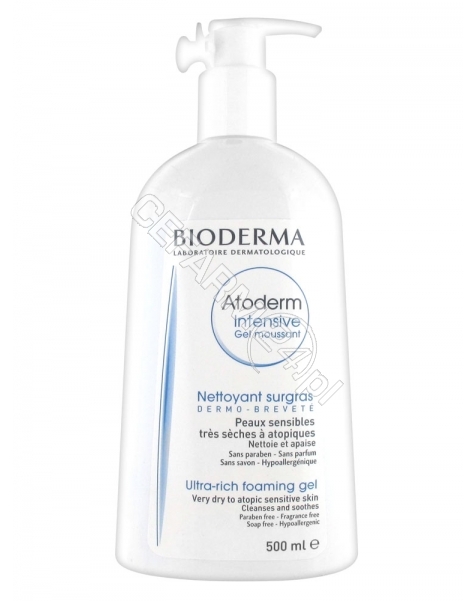BIODERMA Bioderma atoderm intensive gel moussant - żel oczyszczający i natłuszczający 1000 ml