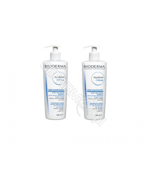 BIODERMA Bioderma atoderm - krem wzmacniający, natłuszczający i nawilżający dla skóry wykazującej silne tendencje do wysuszania 2 x 500 ml (duopack)