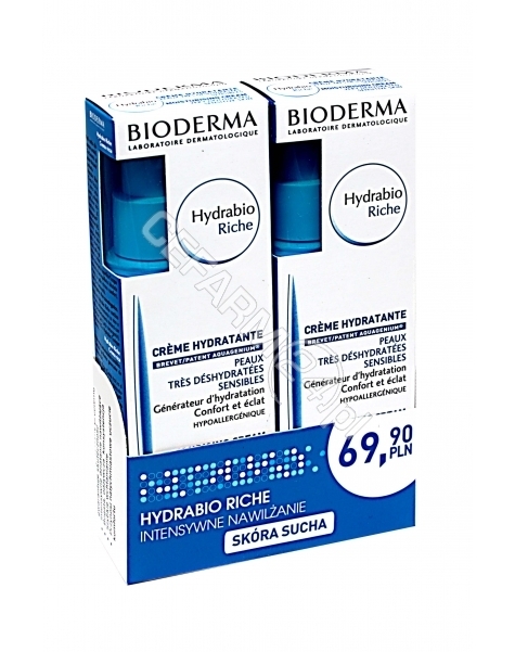 BIODERMA Bioderma DUOPACK Hydrabio Riche - krem o bogatej konsystencji dla skóry odwodnionej i wrażliwej (2 x 40 ml)
