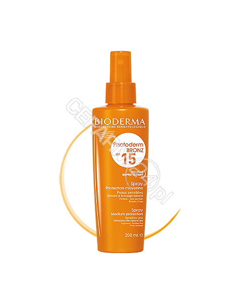 BIODERMA Bioderma photoderm bronz - spray przyspieszający opalanie spf 15 200 ml