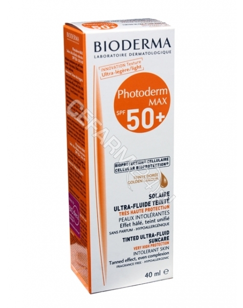 BIODERMA Bioderma photoderm max ultra-fluide spf 50+ ultralekki fluid tonujący z filtrem ochronnym odcień ciemny 40 ml + Bioderma photoderm apres soleil - emulsja po opalaniu o działaniu łagodząco-nawilżającym i przedłużającym opaleniznę 100 ml