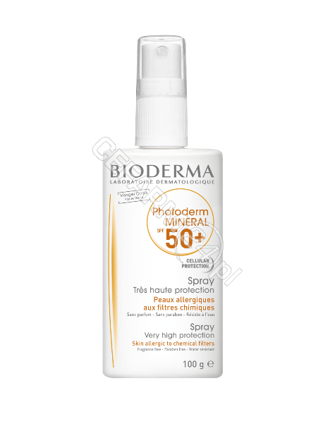 BIODERMA Bioderma photoderm mineral spf 50+ spray z filtrem mineralnym 100 g + Bioderma photoderm apres soleil - emulsja po opalaniu 100 ml GRATIS !!! (data ważności <span class=
