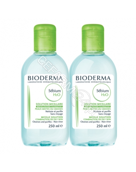 BIODERMA Bioderma sebium H2O - antybakteryjny płyn micelarny do oczyszczania twarzy 250 ml + 250 ml (duopack)