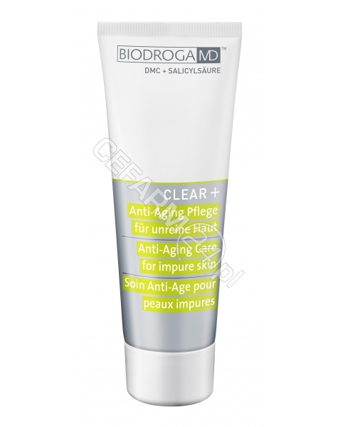 BIODROGA Biodroga Clear+ anti-aging care krem przeciwzmarszczkowy dla skóry zanieczyszczonej 75 ml