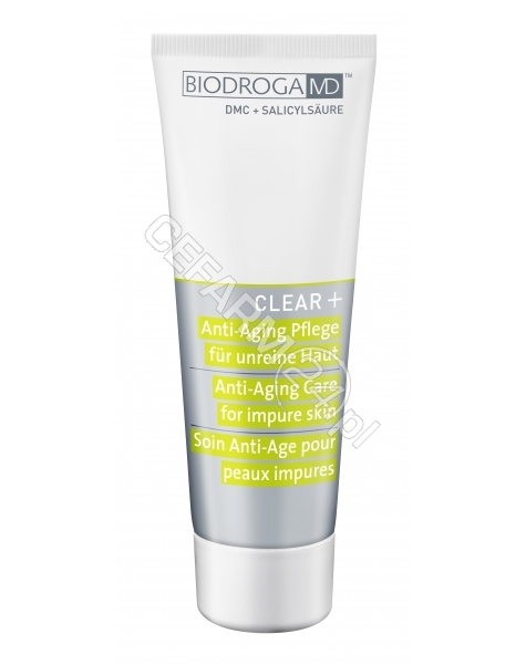 BIODROGA Biodroga Clear+ anti-aging care krem przeciwzmarszczkowy dla skóry zanieczyszczonej 75 ml