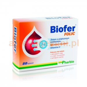 CEDERROTH Biofer Folic, 80 tabletek