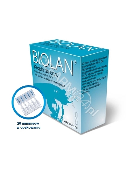 PHARM SUPPLY Biolan 0,15% krople do oczu x 20 minimsów