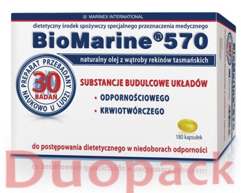 MARINEX INTERNATIONAL SP. Z O.O. BioMarine 570 olej z wątroby rekina 360 kapsułek (2x180kapsułek)